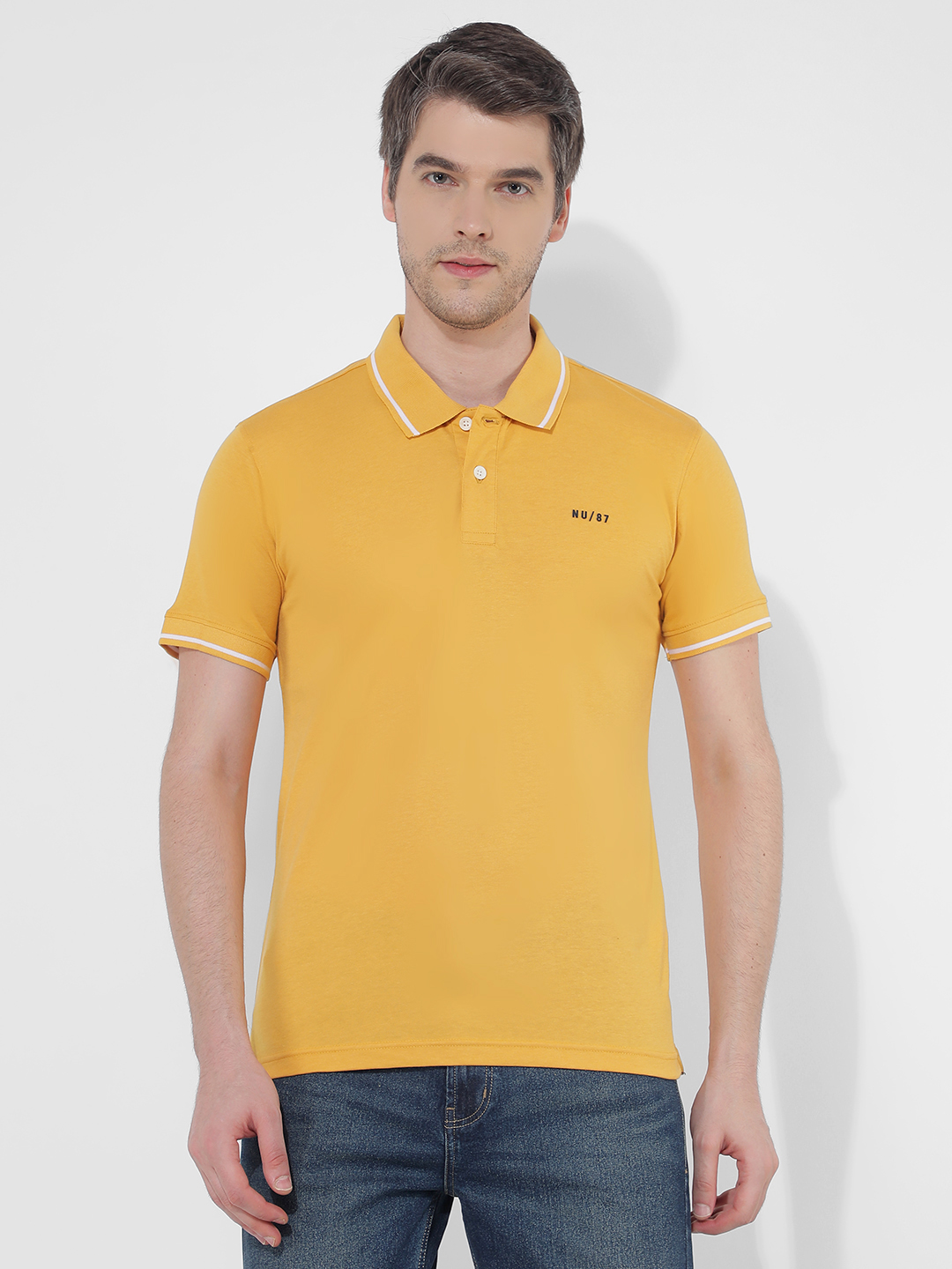 Numero Uno Men SOLID Yellow T-Shirt